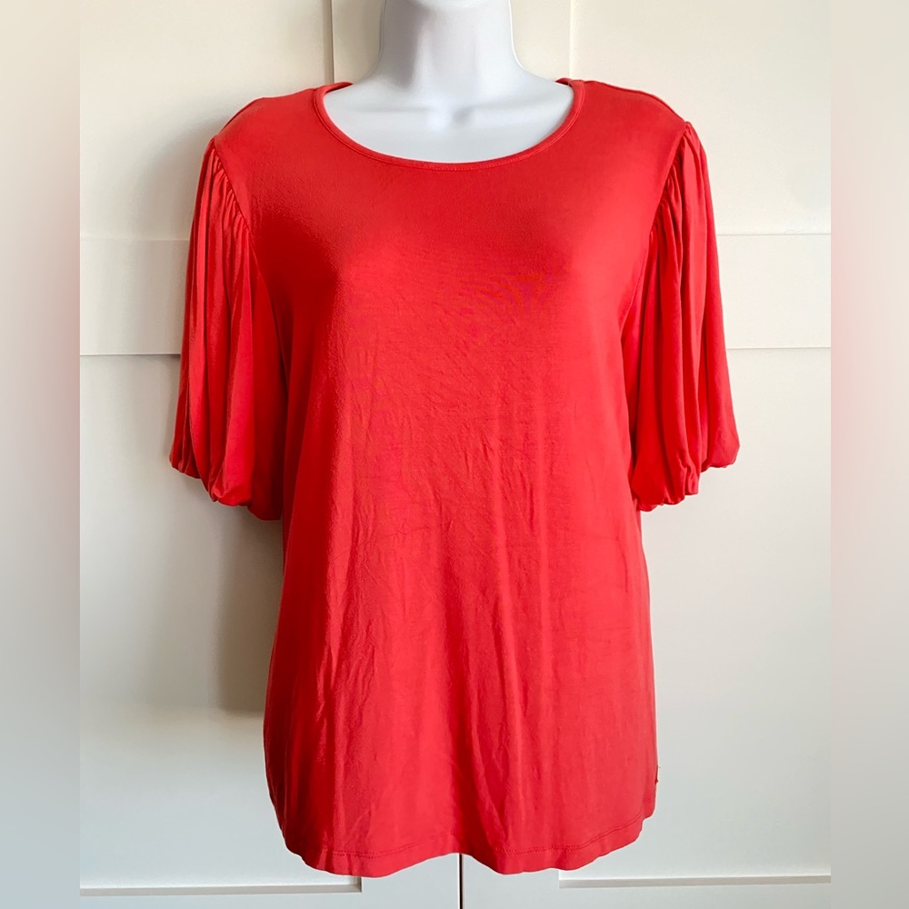 Tahari Puff Sleeve Knit Top